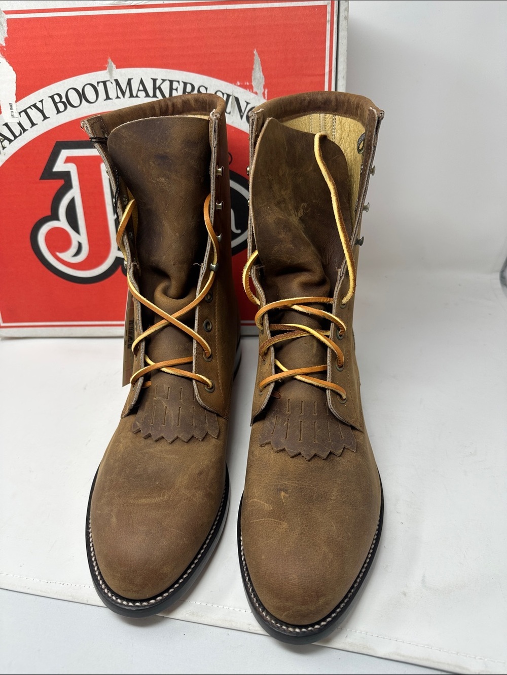 Justin Roper Boots Size 10 - Picture 2 of 11